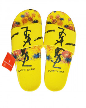 Generic Men's Palm Slippers Cross Pam Slippers Yellow @ Best Price